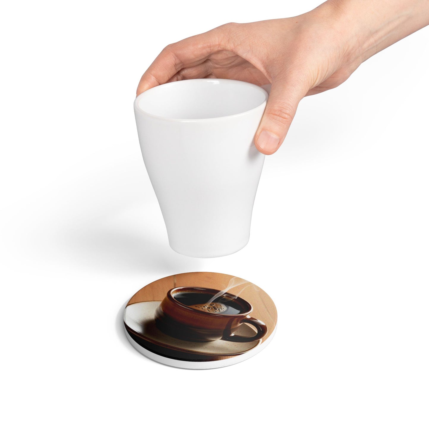 Cozy Coffee Ceramic Coaster - Perfect for Home and Kitchen Decor