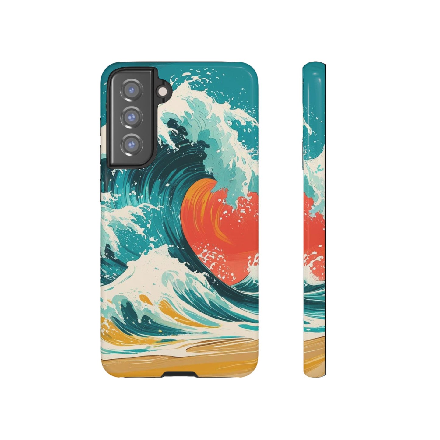 Ocean Wave Phone Cover, Tropical Phone Cover, Artistic Smartphone Cover, Waves Design, Summer Vibe Accessory, Gift for Beach Lovers