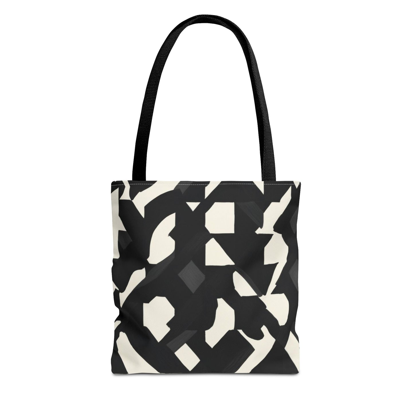 Modern Black and White Abstract Shopping Bag – Stylish, Versatile Carryall for Daily Use