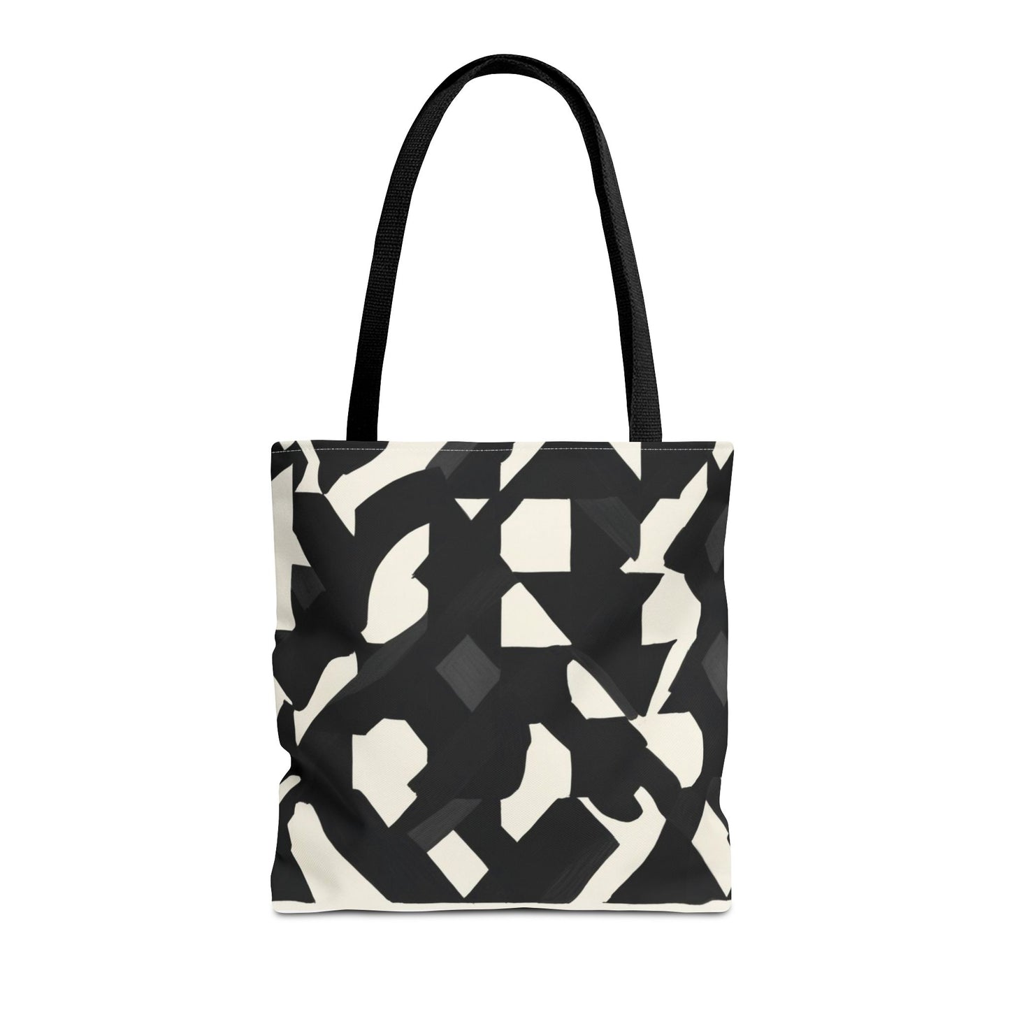 Modern Black and White Abstract Shopping Bag – Stylish, Versatile Carryall for Daily Use