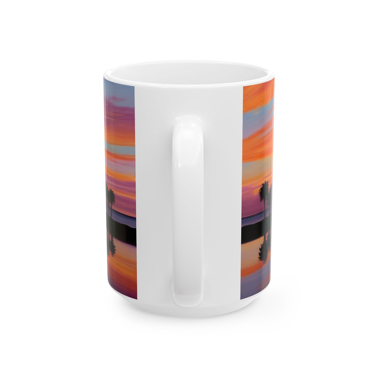 Tropical Sunset Ceramic Mug - Perfect for Coffee Lovers & Beach Vibes