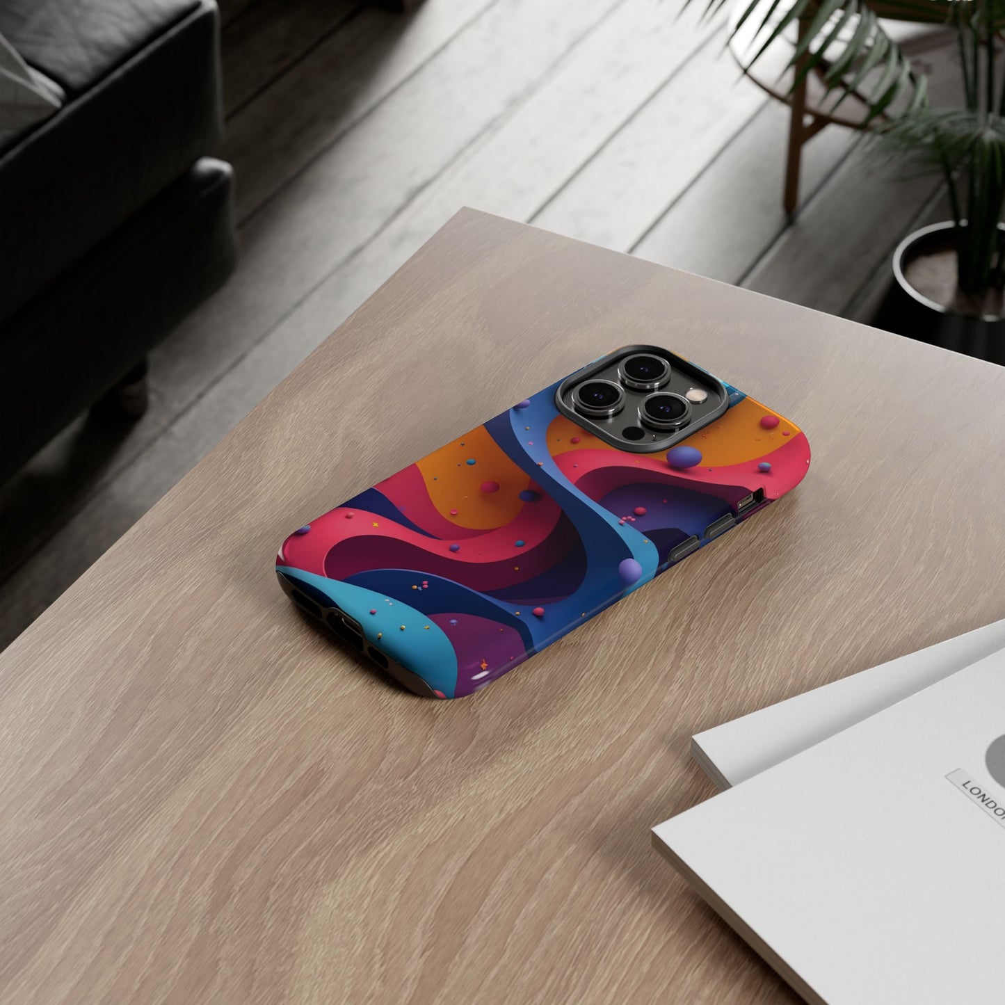 Vibrant Phone Cover - Colorful Abstract Design, Shockproof Protector, Trendy Accessories, Gift for Tech Lovers, Fun Style