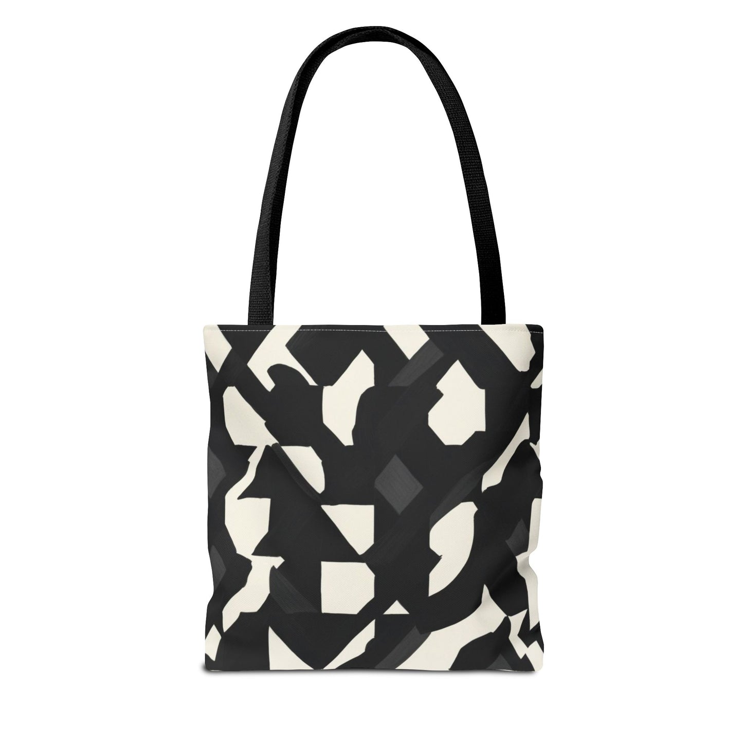 Modern Black and White Abstract Shopping Bag – Stylish, Versatile Carryall for Daily Use