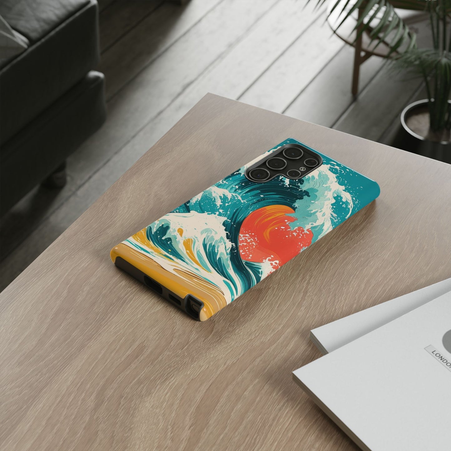 Ocean Wave Phone Cover, Tropical Phone Cover, Artistic Smartphone Cover, Waves Design, Summer Vibe Accessory, Gift for Beach Lovers