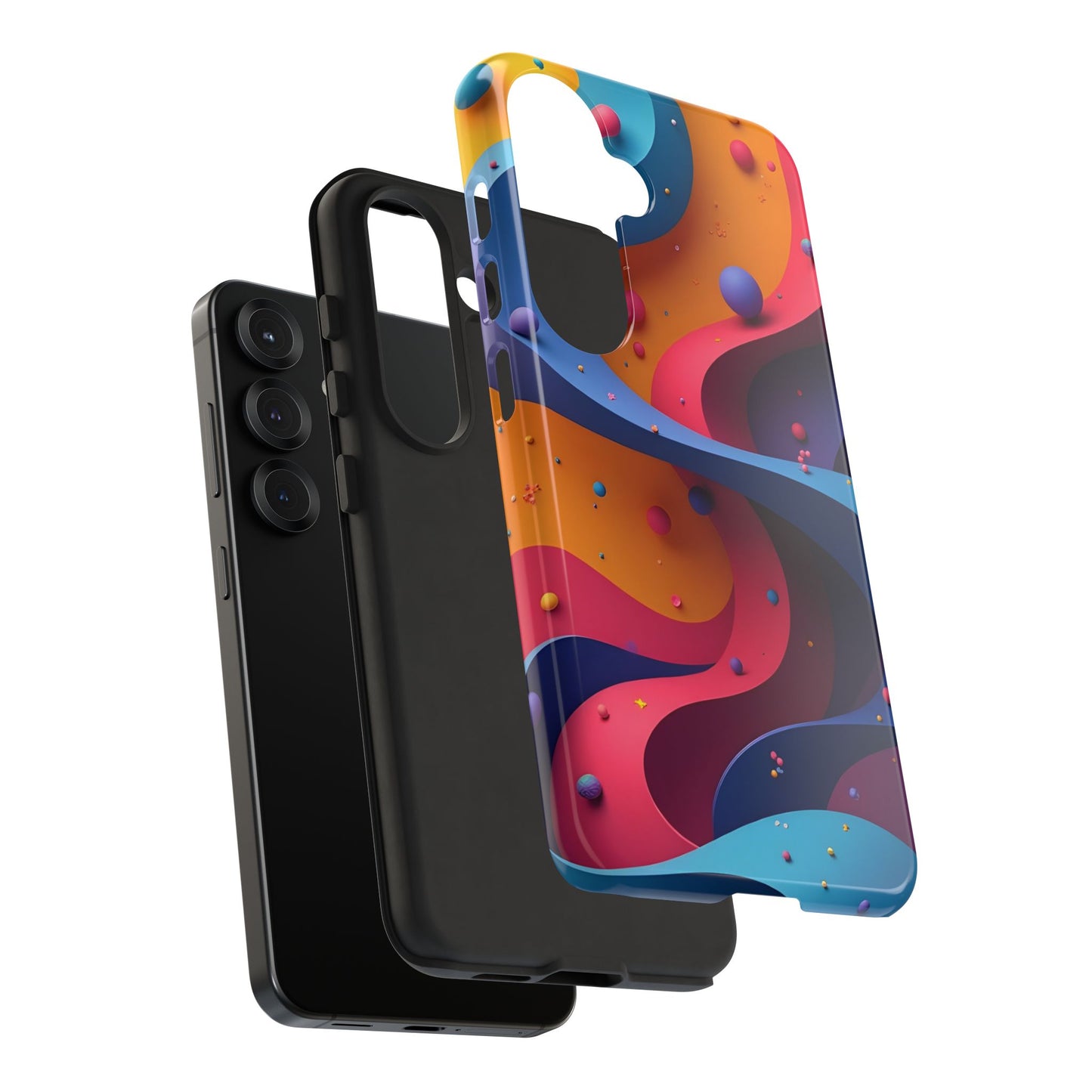 Vibrant Phone Cover - Colorful Abstract Design, Shockproof Protector, Trendy Accessories, Gift for Tech Lovers, Fun Style
