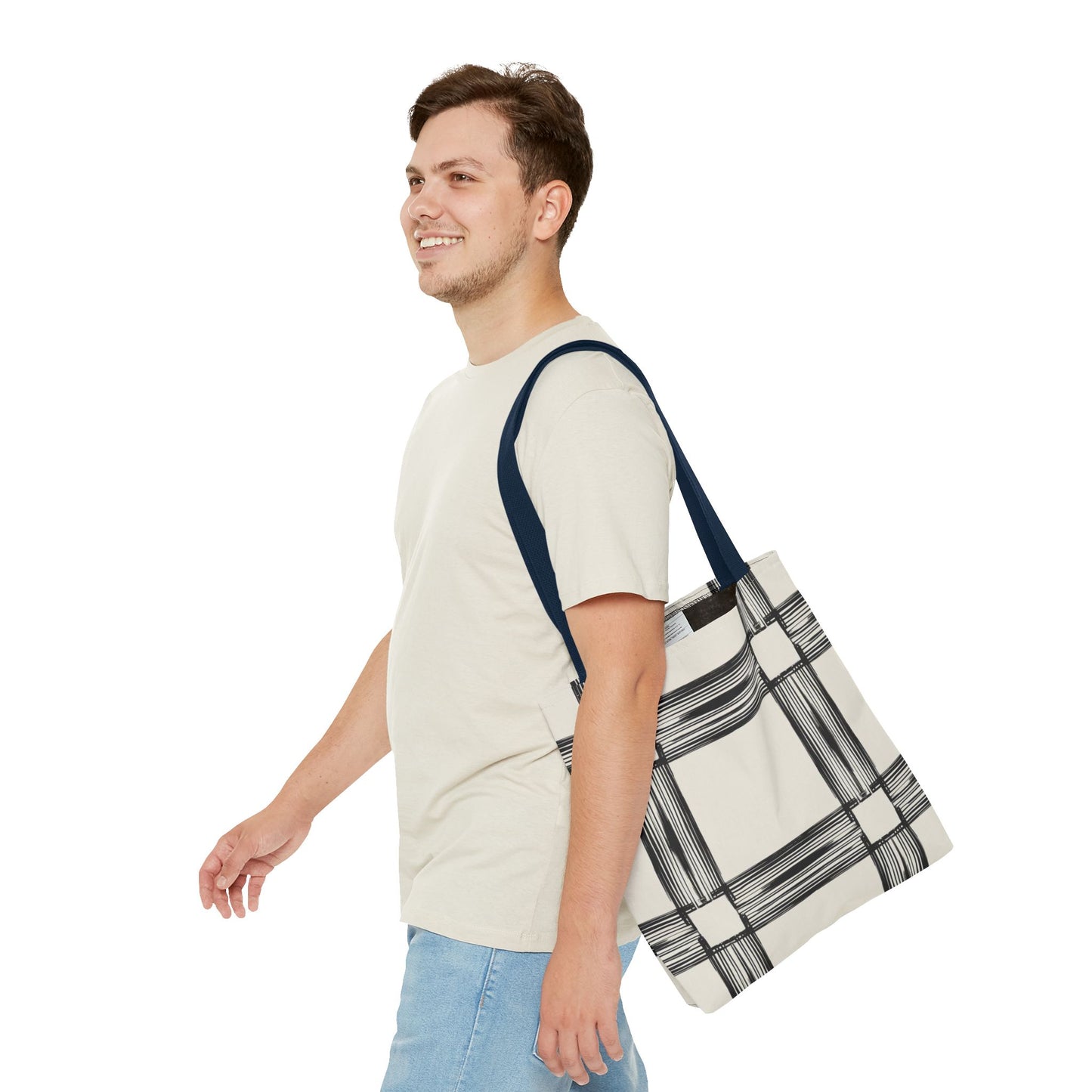 Stylish Minimalist Shopping Bag - Chic Black and White Design for Everyday Use