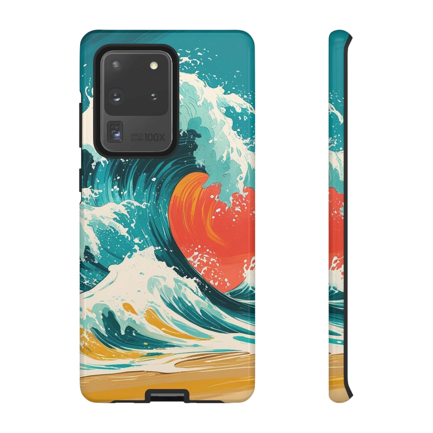 Ocean Wave Phone Cover, Tropical Phone Cover, Artistic Smartphone Cover, Waves Design, Summer Vibe Accessory, Gift for Beach Lovers