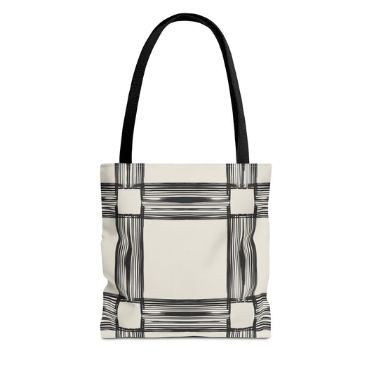 Stylish Minimalist Shopping Bag - Chic Black and White Design for Everyday Use