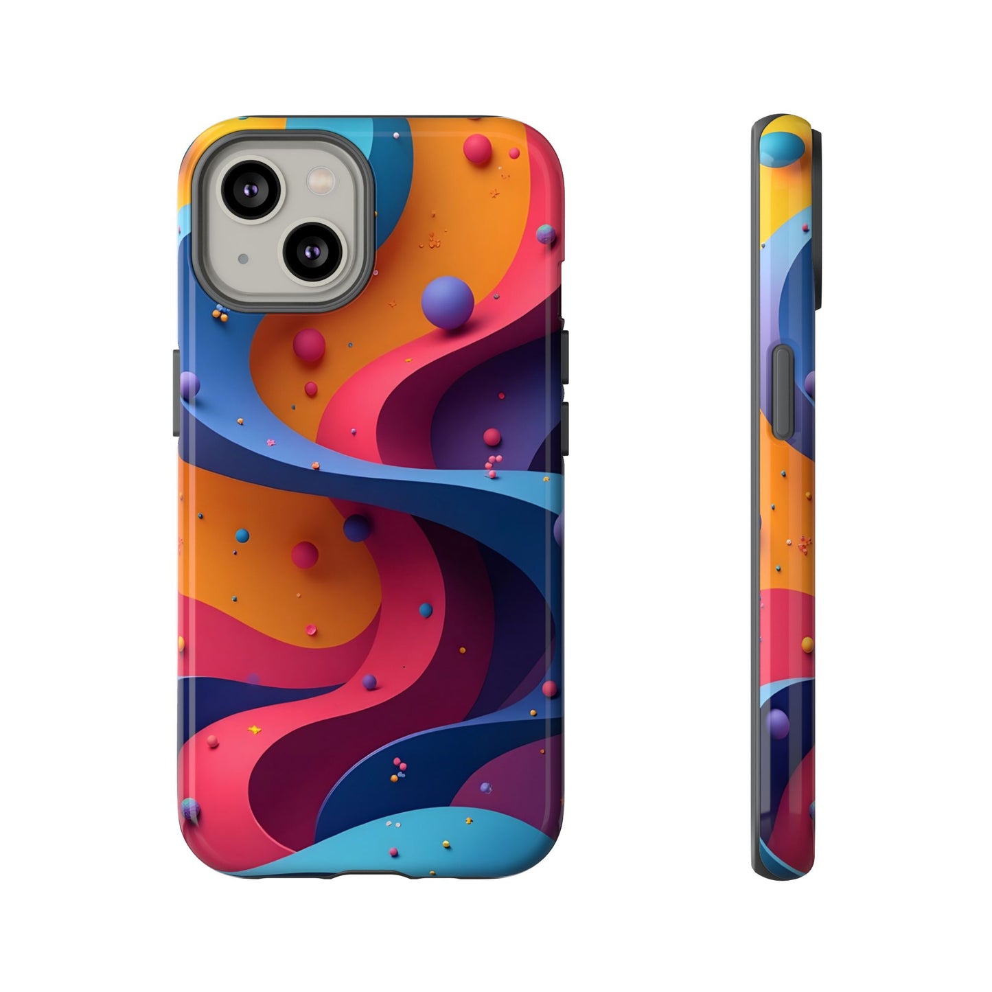 Vibrant Phone Cover - Colorful Abstract Design, Shockproof Protector, Trendy Accessories, Gift for Tech Lovers, Fun Style