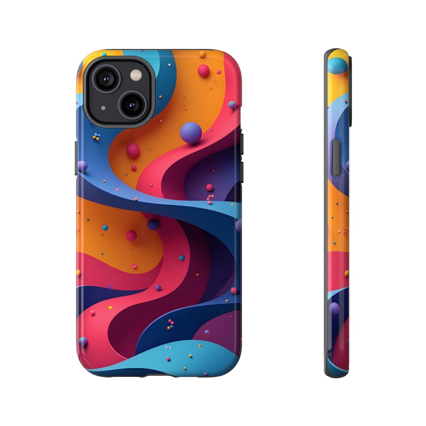 Vibrant Phone Cover - Colorful Abstract Design, Shockproof Protector, Trendy Accessories, Gift for Tech Lovers, Fun Style