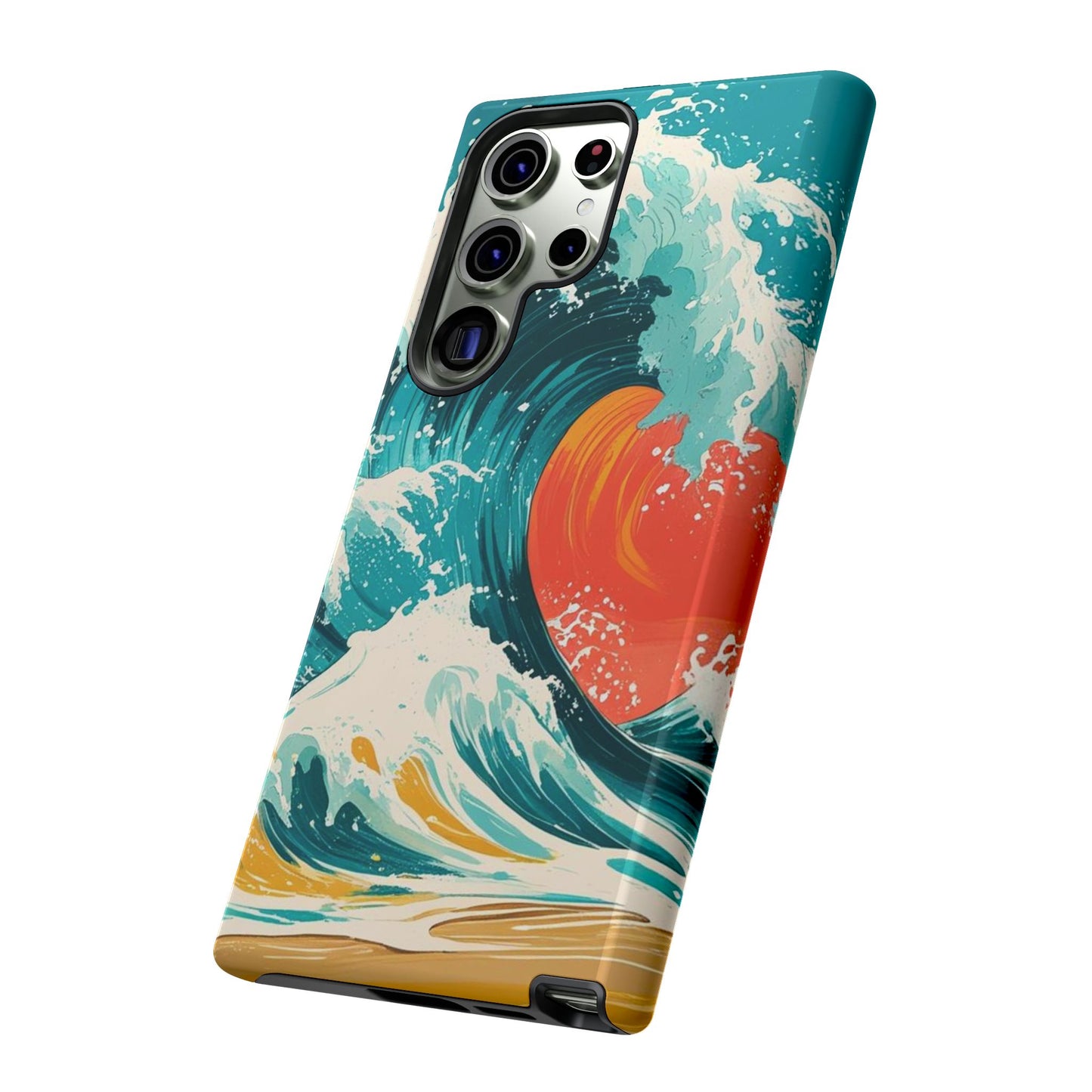 Ocean Wave Phone Cover, Tropical Phone Cover, Artistic Smartphone Cover, Waves Design, Summer Vibe Accessory, Gift for Beach Lovers