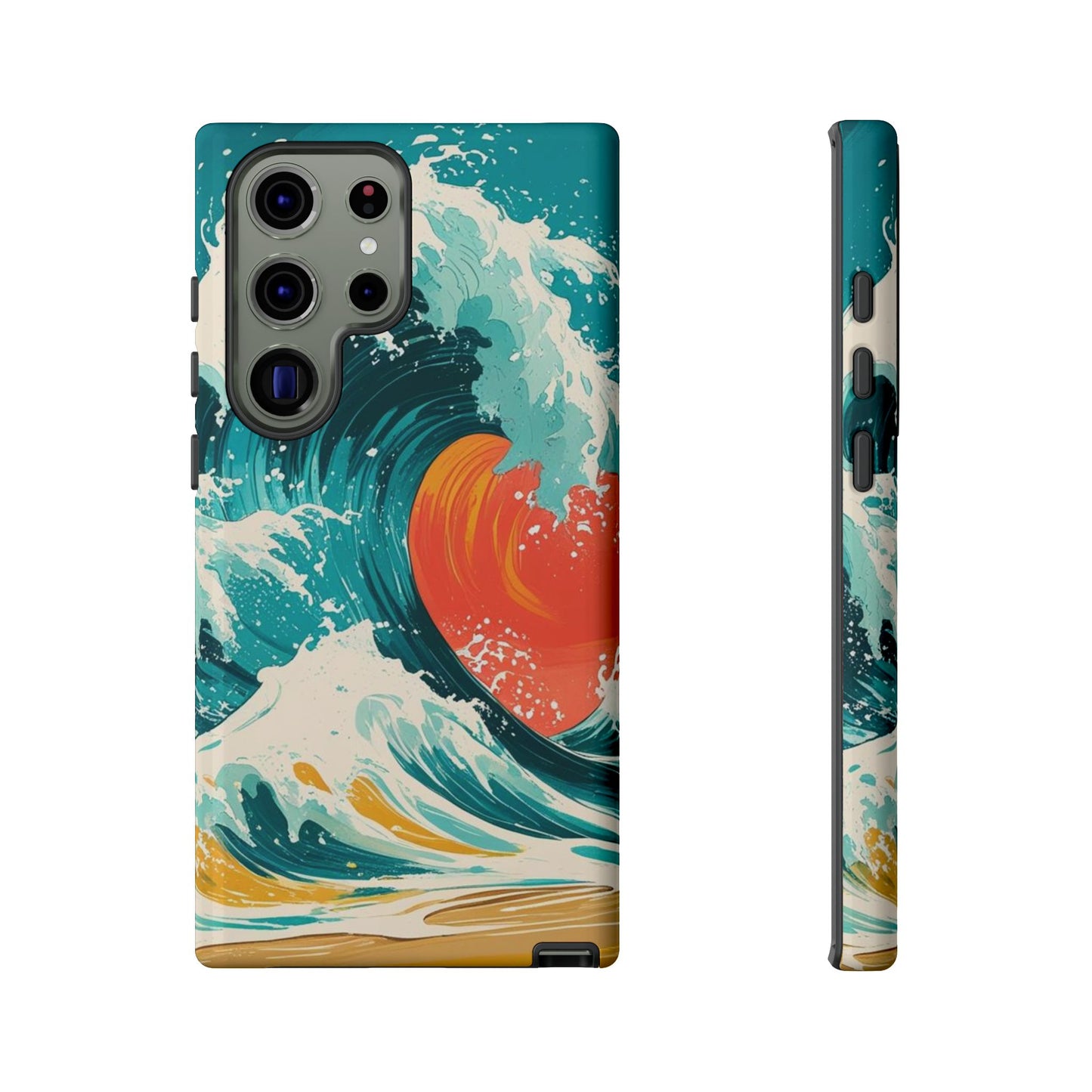 Ocean Wave Phone Cover, Tropical Phone Cover, Artistic Smartphone Cover, Waves Design, Summer Vibe Accessory, Gift for Beach Lovers