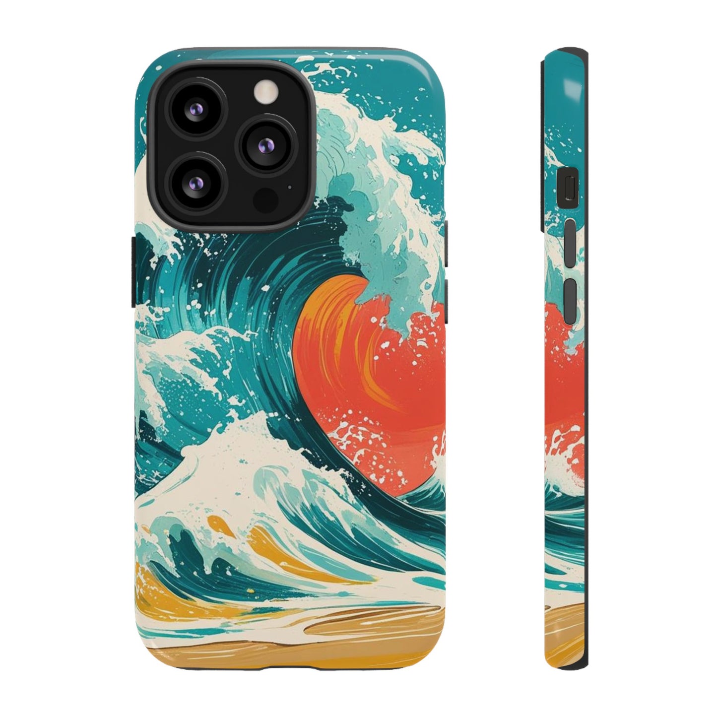 Ocean Wave Phone Cover, Tropical Phone Cover, Artistic Smartphone Cover, Waves Design, Summer Vibe Accessory, Gift for Beach Lovers