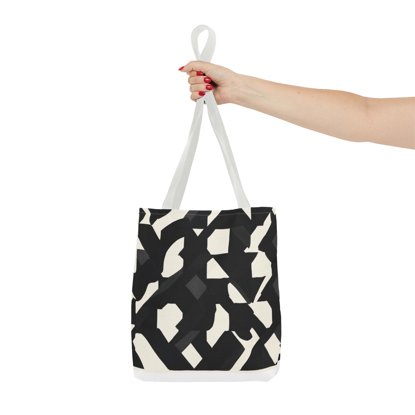 Modern Black and White Abstract Shopping Bag – Stylish, Versatile Carryall for Daily Use