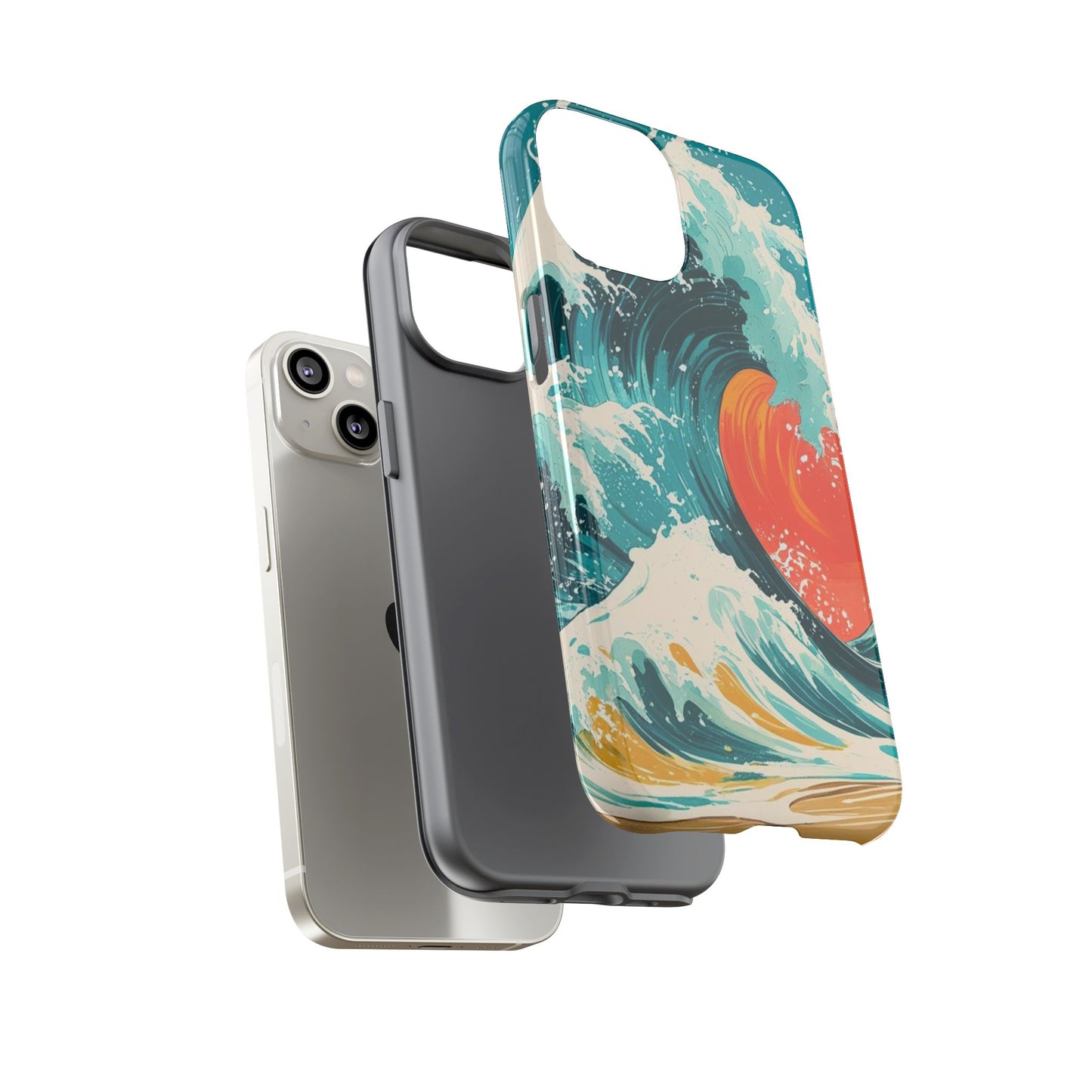 Ocean Wave Phone Cover, Tropical Phone Cover, Artistic Smartphone Cover, Waves Design, Summer Vibe Accessory, Gift for Beach Lovers