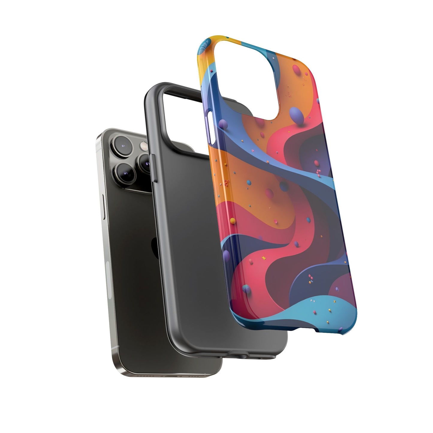 Vibrant Phone Cover - Colorful Abstract Design, Shockproof Protector, Trendy Accessories, Gift for Tech Lovers, Fun Style