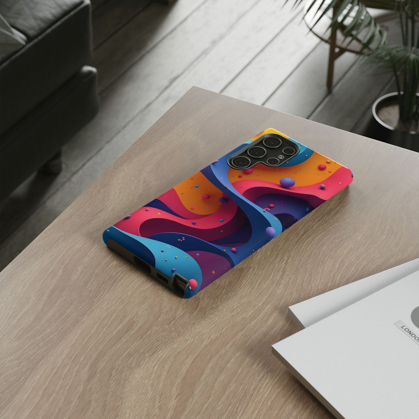 Vibrant Phone Cover - Colorful Abstract Design, Shockproof Protector, Trendy Accessories, Gift for Tech Lovers, Fun Style