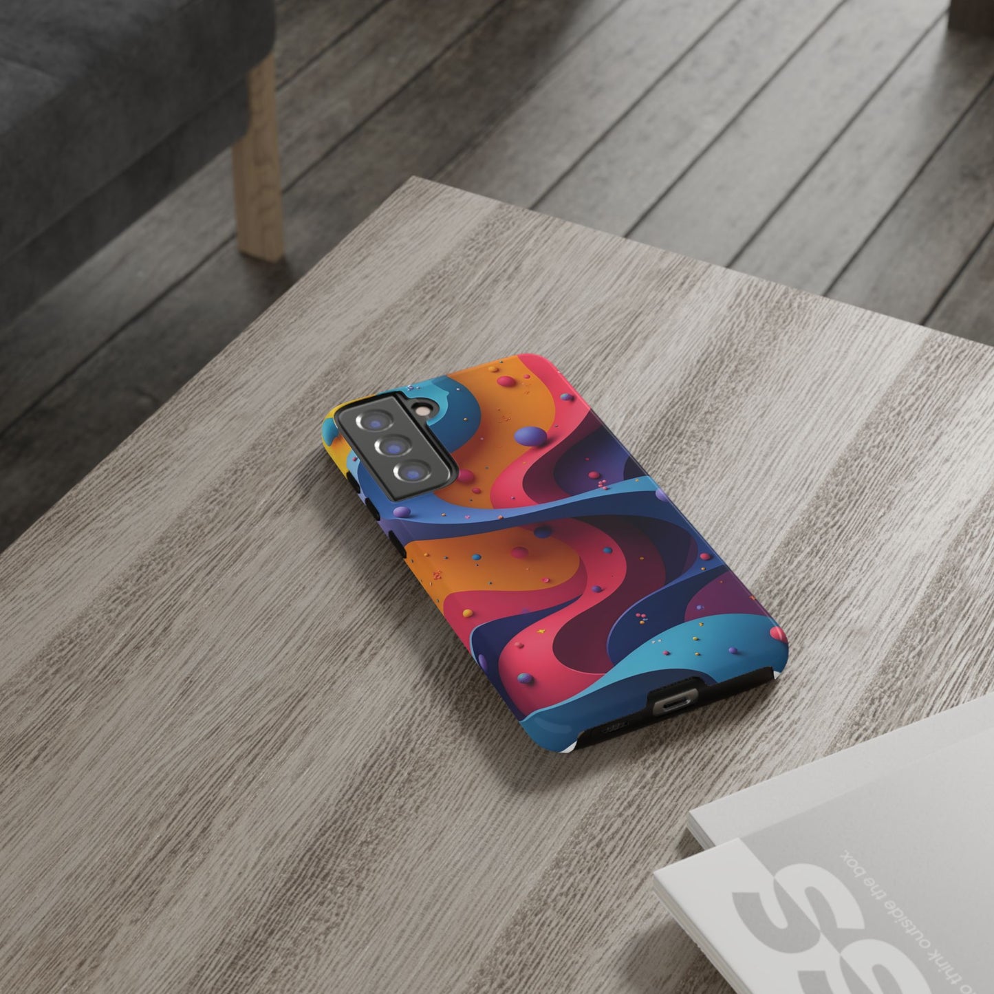 Vibrant Phone Cover - Colorful Abstract Design, Shockproof Protector, Trendy Accessories, Gift for Tech Lovers, Fun Style
