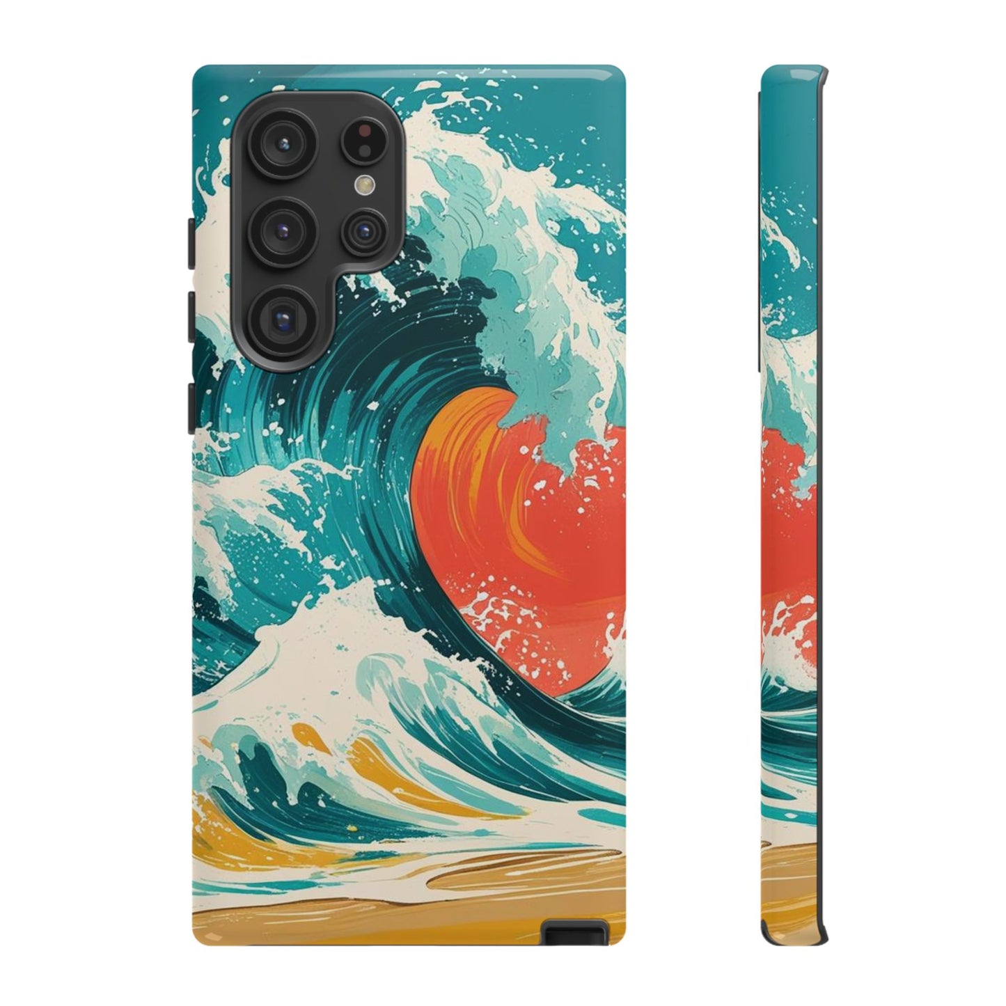 Ocean Wave Phone Cover, Tropical Phone Cover, Artistic Smartphone Cover, Waves Design, Summer Vibe Accessory, Gift for Beach Lovers