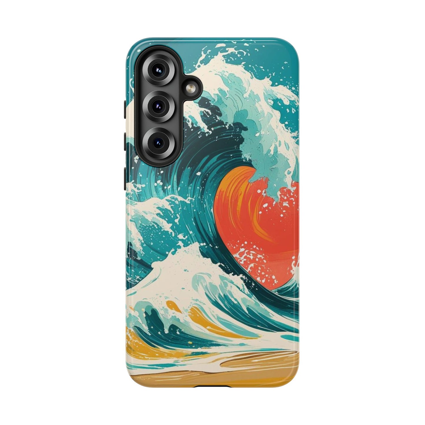 Ocean Wave Phone Cover, Tropical Phone Cover, Artistic Smartphone Cover, Waves Design, Summer Vibe Accessory, Gift for Beach Lovers