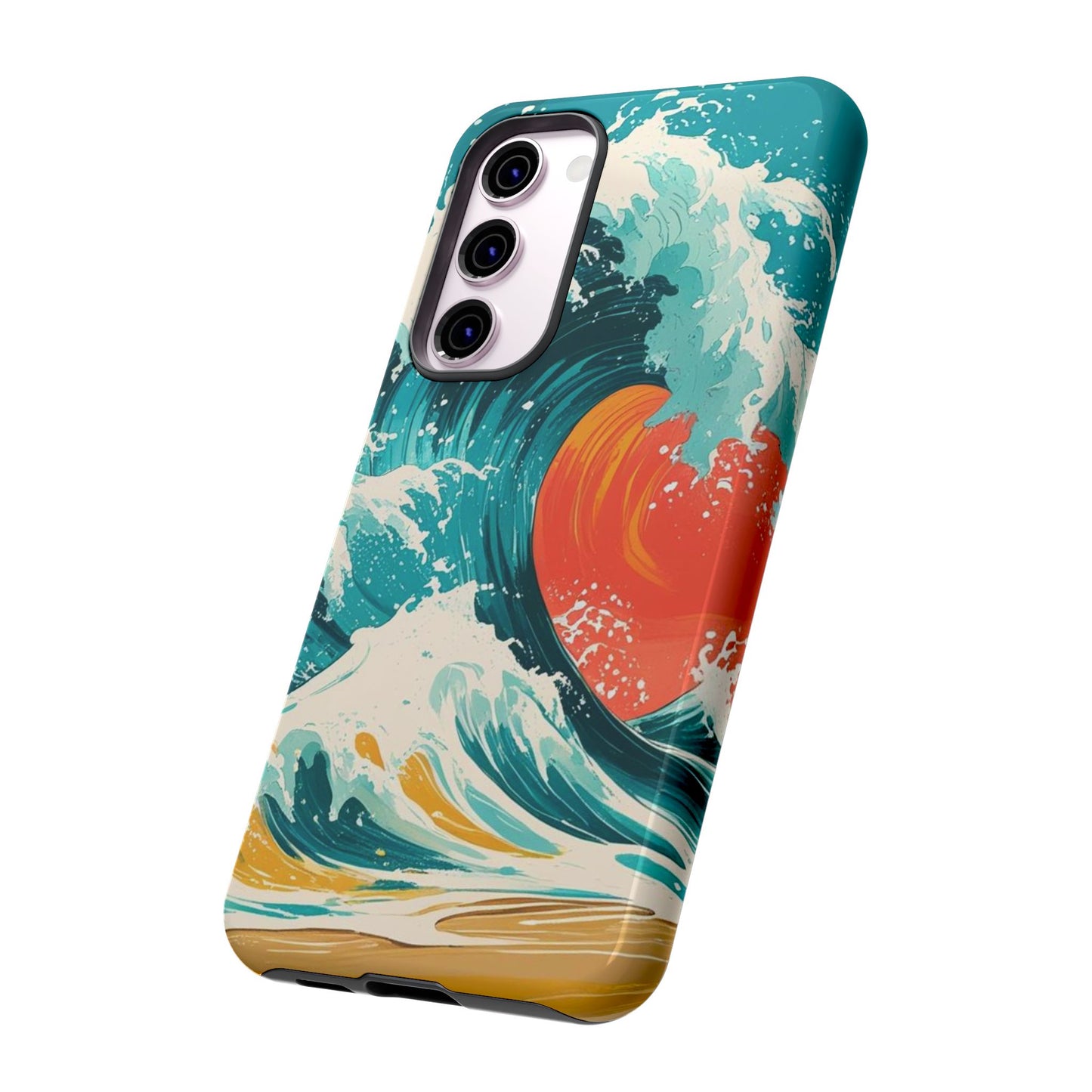 Ocean Wave Phone Cover, Tropical Phone Cover, Artistic Smartphone Cover, Waves Design, Summer Vibe Accessory, Gift for Beach Lovers