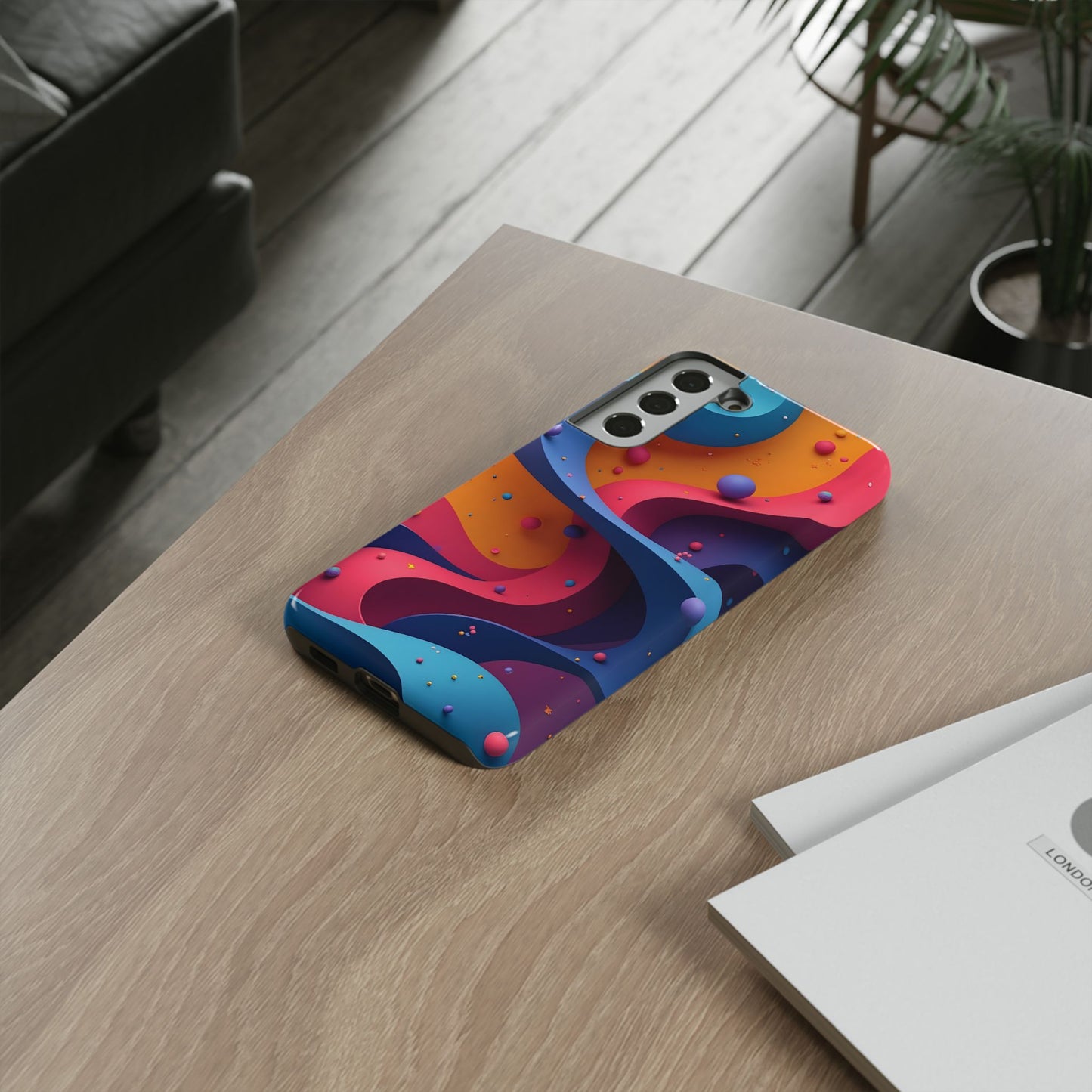 Vibrant Phone Cover - Colorful Abstract Design, Shockproof Protector, Trendy Accessories, Gift for Tech Lovers, Fun Style