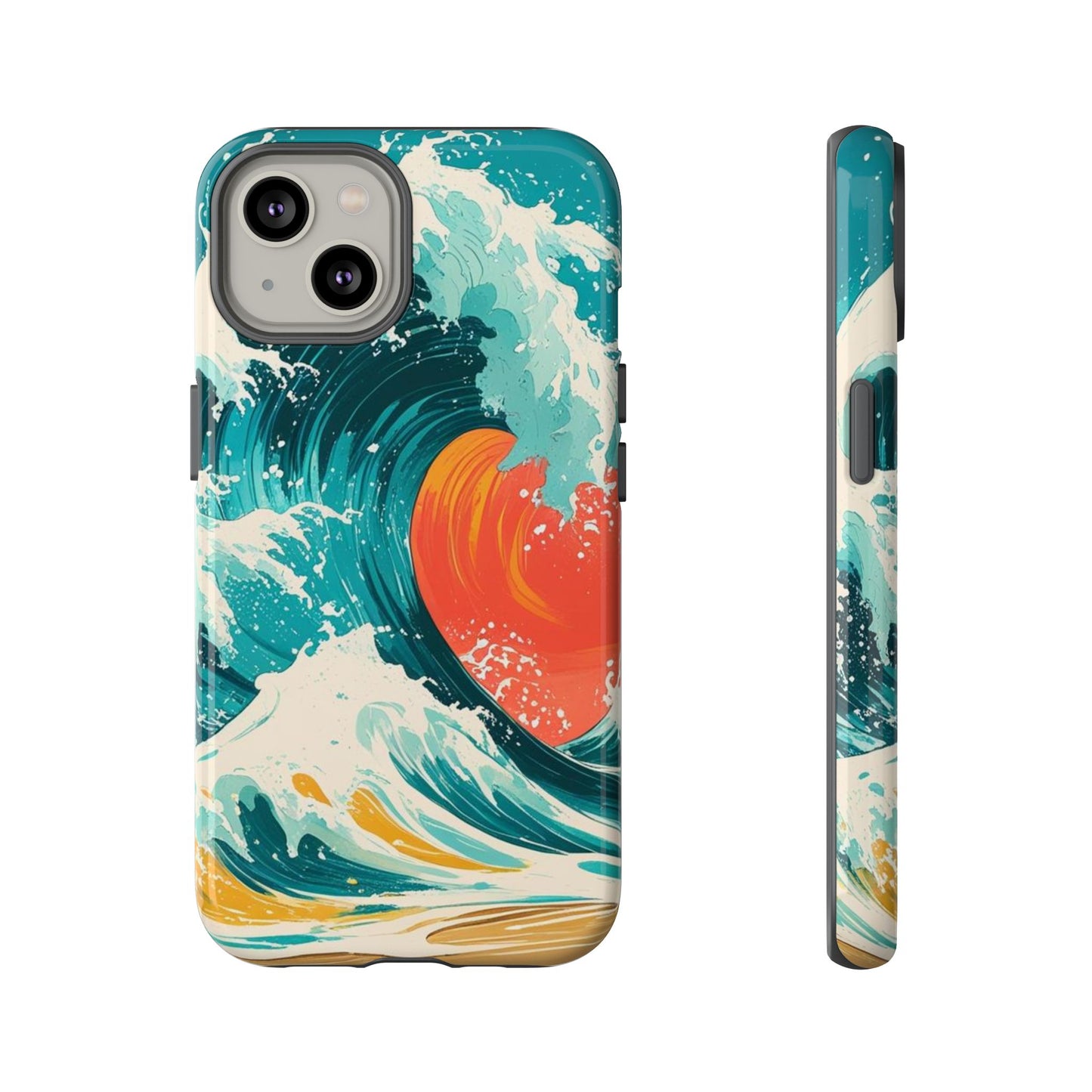 Ocean Wave Phone Cover, Tropical Phone Cover, Artistic Smartphone Cover, Waves Design, Summer Vibe Accessory, Gift for Beach Lovers