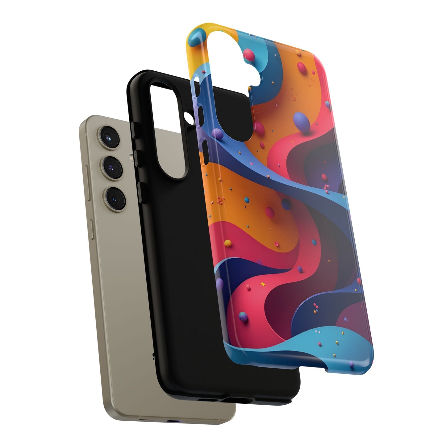 Vibrant Phone Cover - Colorful Abstract Design, Shockproof Protector, Trendy Accessories, Gift for Tech Lovers, Fun Style