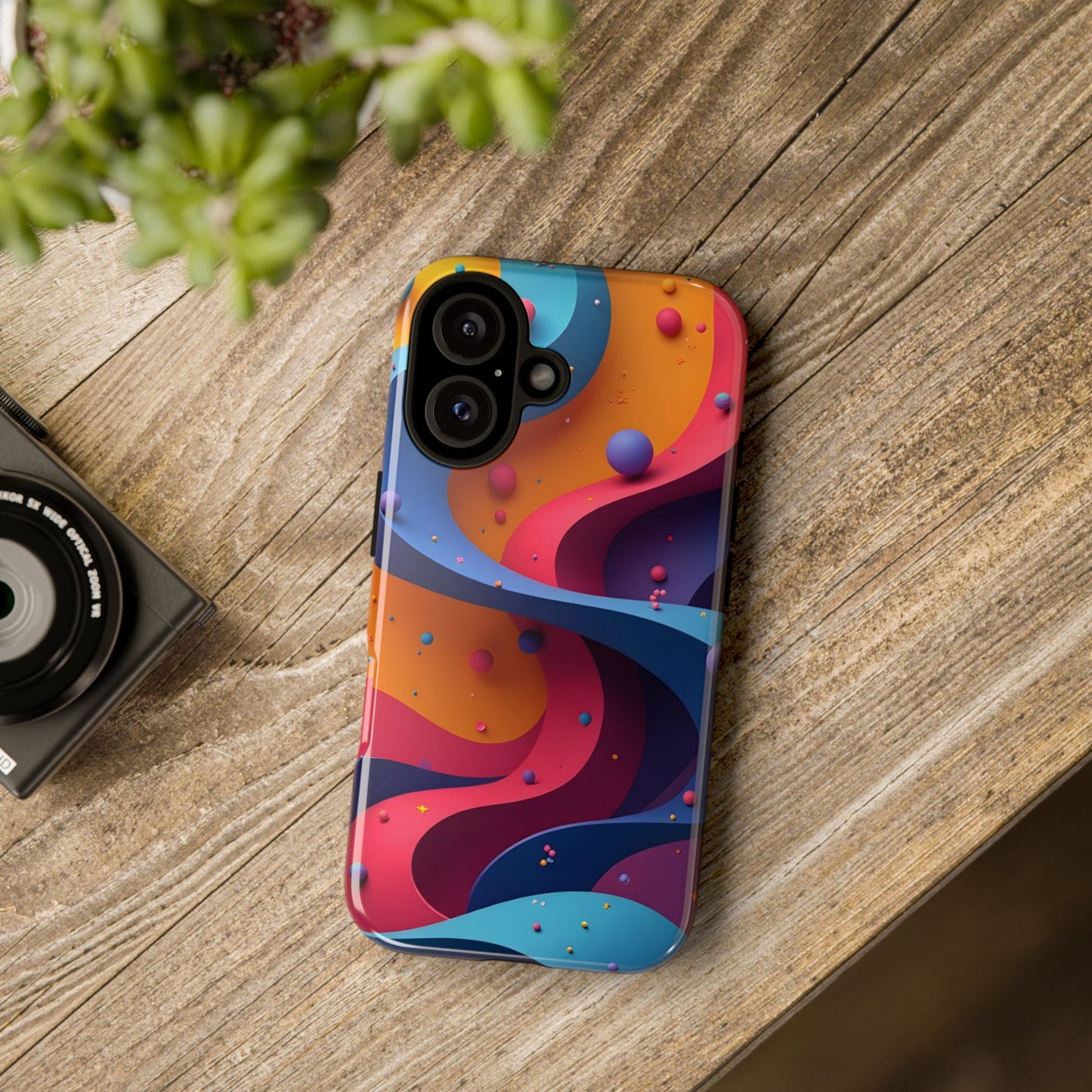 Vibrant Phone Cover - Colorful Abstract Design, Shockproof Protector, Trendy Accessories, Gift for Tech Lovers, Fun Style