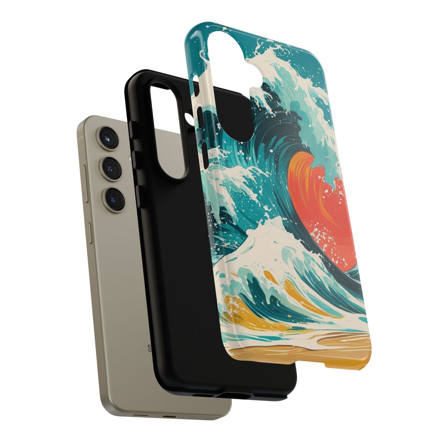 Ocean Wave Phone Cover, Tropical Phone Cover, Artistic Smartphone Cover, Waves Design, Summer Vibe Accessory, Gift for Beach Lovers