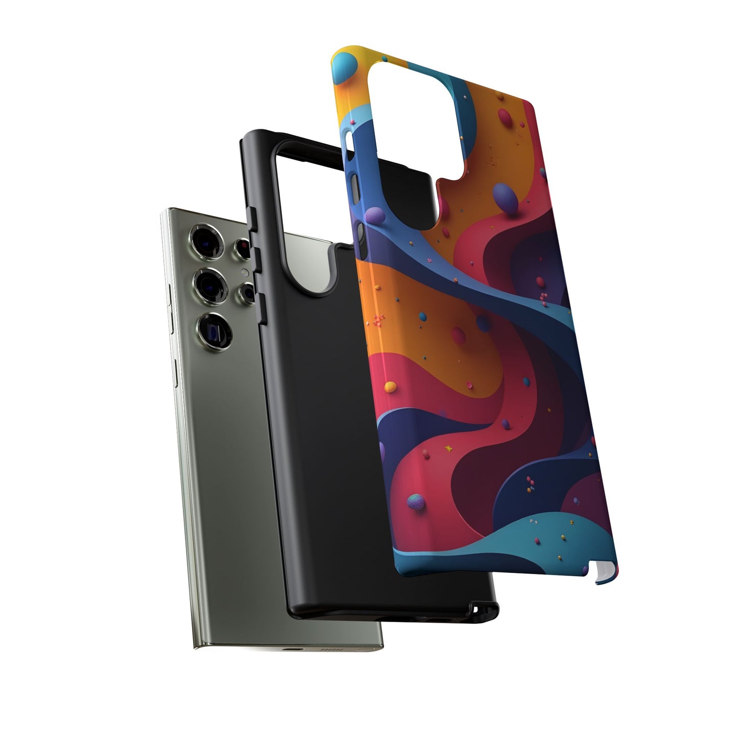 Vibrant Phone Cover - Colorful Abstract Design, Shockproof Protector, Trendy Accessories, Gift for Tech Lovers, Fun Style