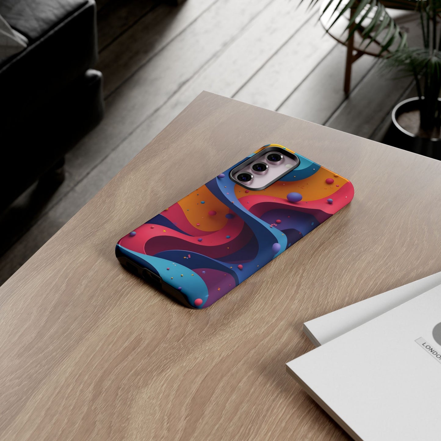 Vibrant Phone Cover - Colorful Abstract Design, Shockproof Protector, Trendy Accessories, Gift for Tech Lovers, Fun Style