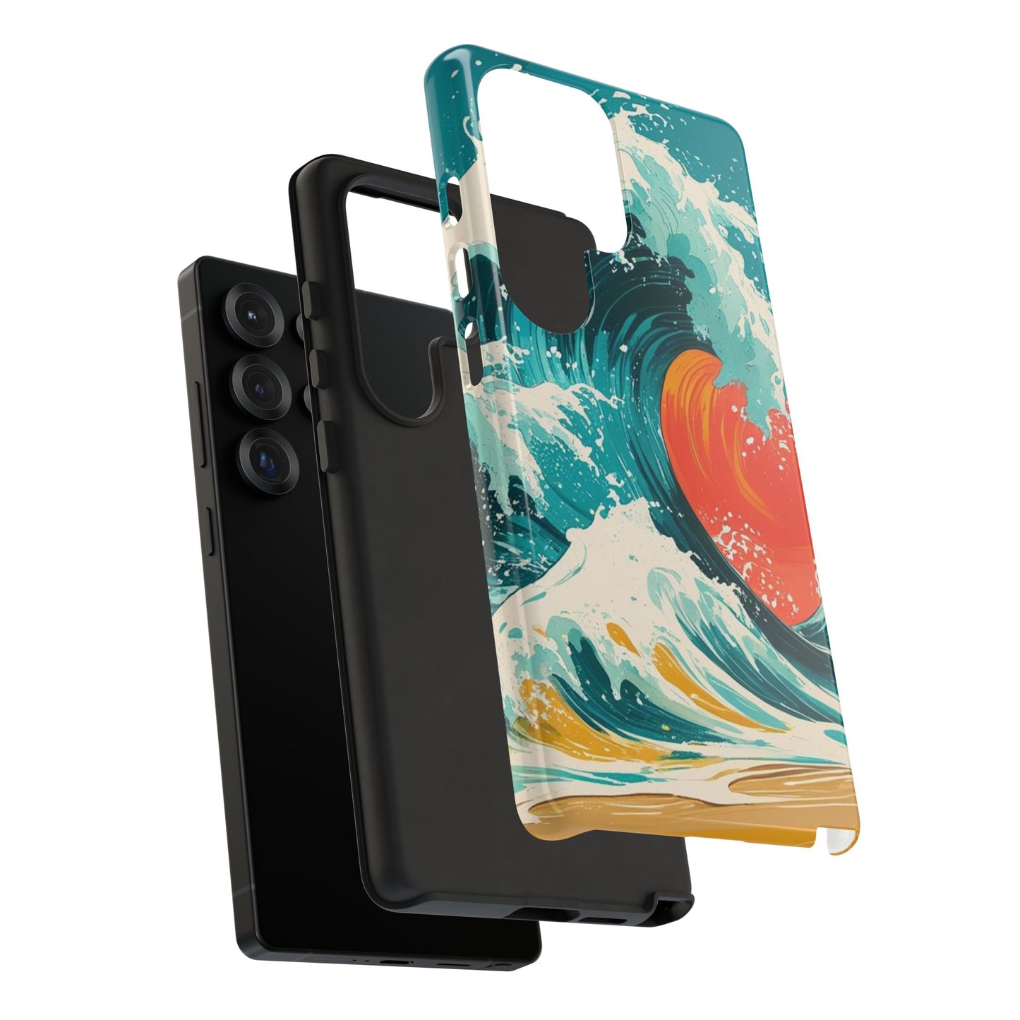 Ocean Wave Phone Cover, Tropical Phone Cover, Artistic Smartphone Cover, Waves Design, Summer Vibe Accessory, Gift for Beach Lovers