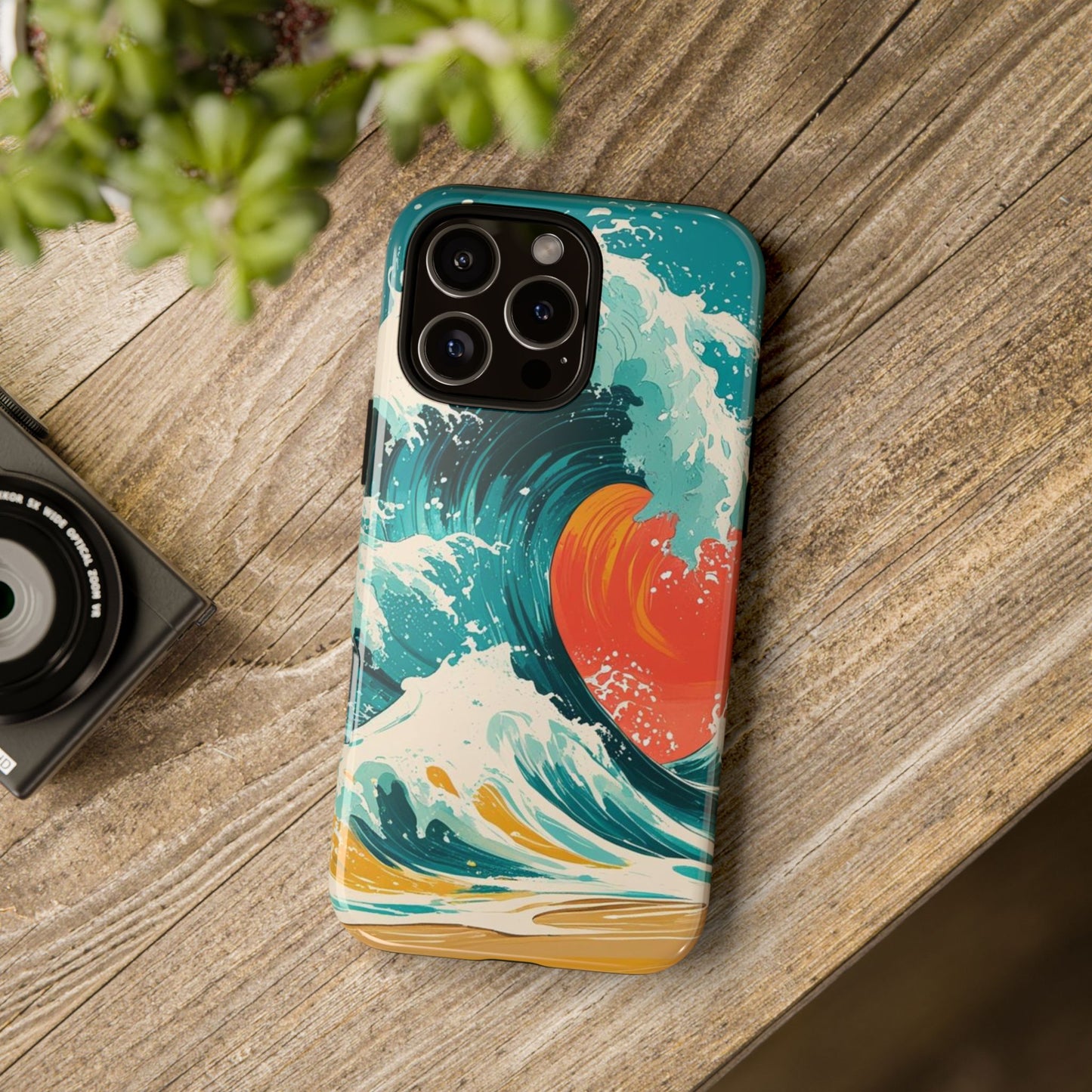 Ocean Wave Phone Cover, Tropical Phone Cover, Artistic Smartphone Cover, Waves Design, Summer Vibe Accessory, Gift for Beach Lovers