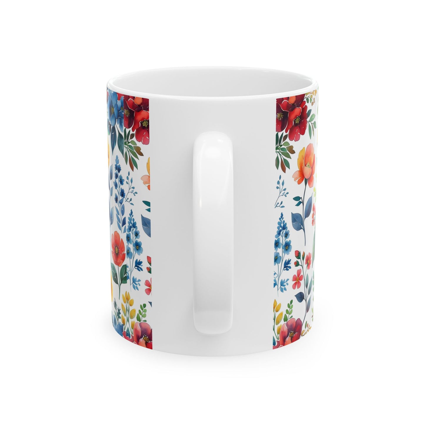 Floral Ceramic Mug, Gift for Garden Lovers, Tea Coffee Cup, Mother's Day, Home Decor, Floral Art