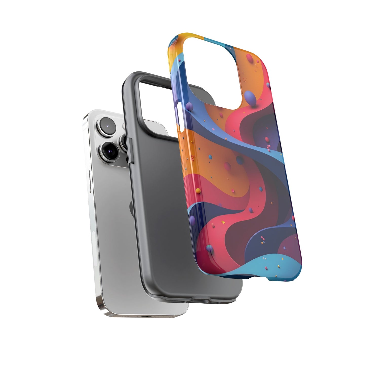 Vibrant Phone Cover - Colorful Abstract Design, Shockproof Protector, Trendy Accessories, Gift for Tech Lovers, Fun Style