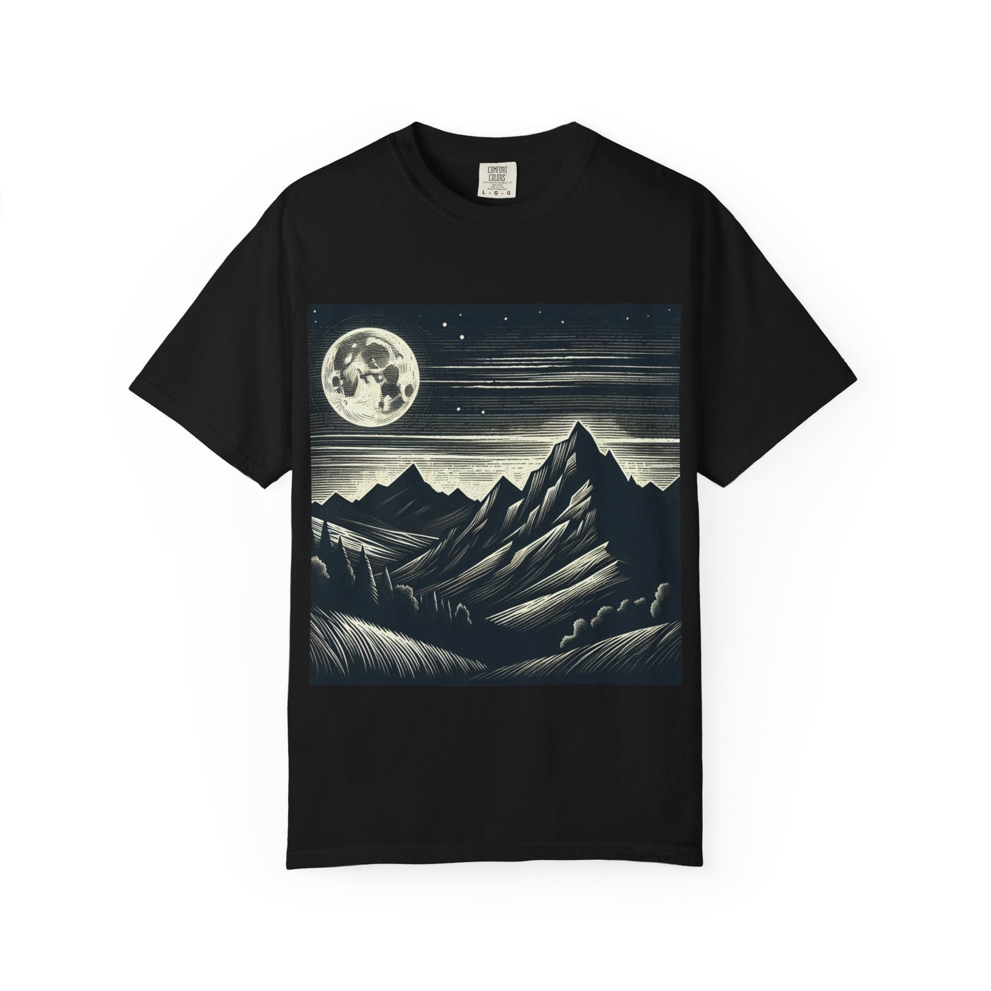 Mountain Moon Designed Unisex T-Shirt - T-Shirt For Nature Lover