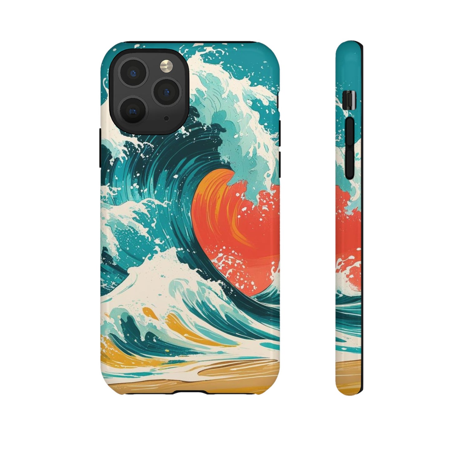Ocean Wave Phone Cover, Tropical Phone Cover, Artistic Smartphone Cover, Waves Design, Summer Vibe Accessory, Gift for Beach Lovers