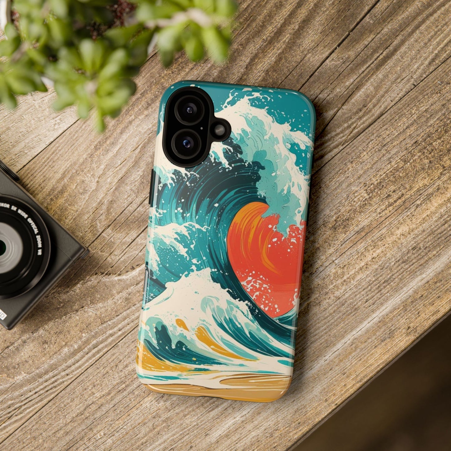 Ocean Wave Phone Cover, Tropical Phone Cover, Artistic Smartphone Cover, Waves Design, Summer Vibe Accessory, Gift for Beach Lovers