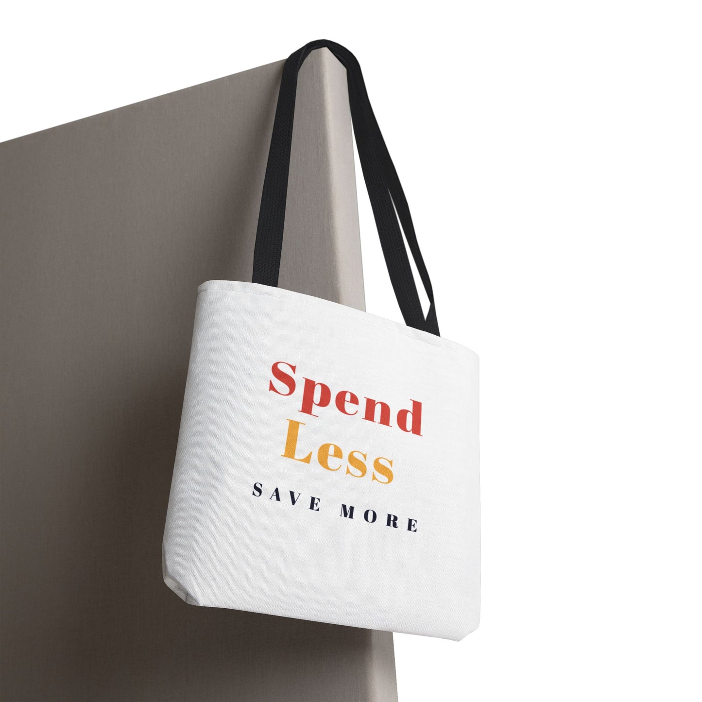 Motivational Shopping Bag - 'Spend Less, Save More' - Eco-Friendly Shopping Bag