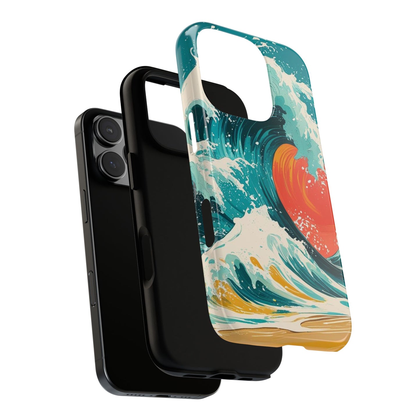 Ocean Wave Phone Cover, Tropical Phone Cover, Artistic Smartphone Cover, Waves Design, Summer Vibe Accessory, Gift for Beach Lovers