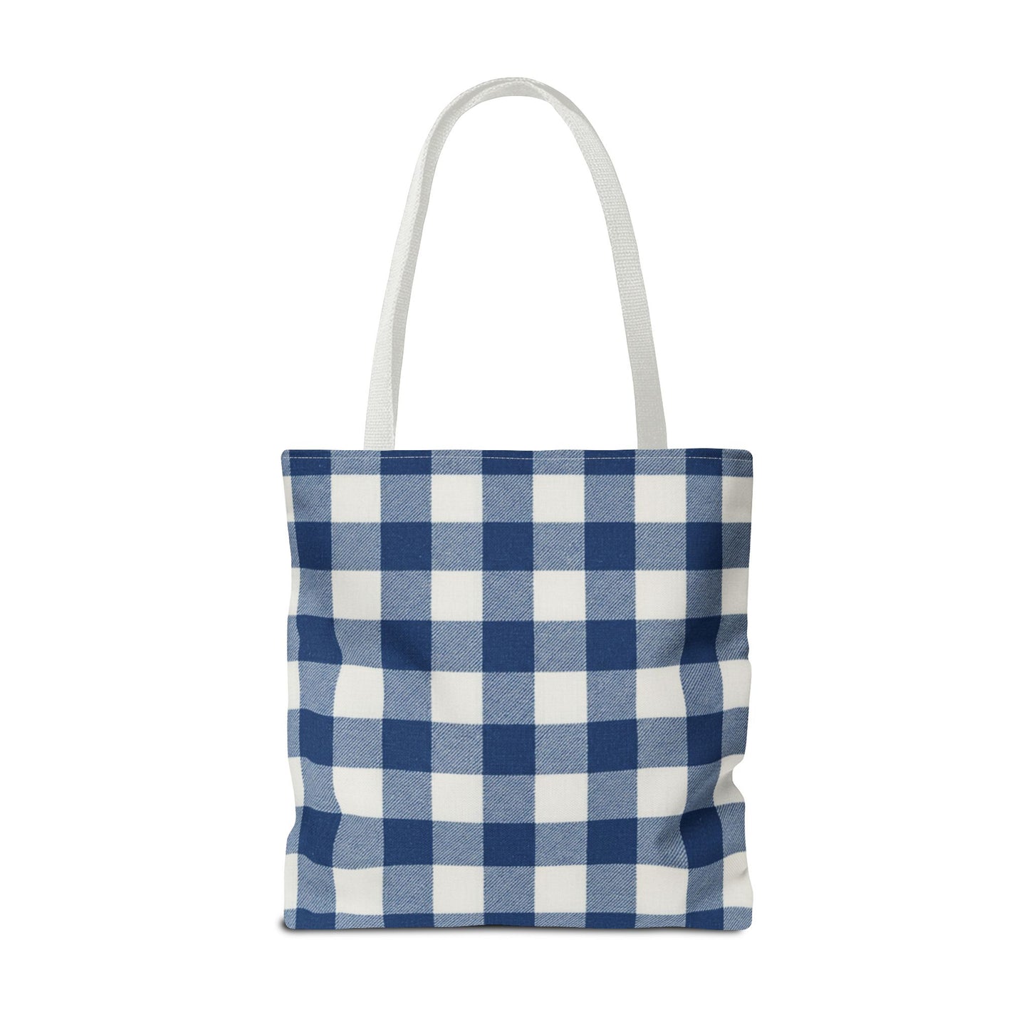 Stylish Blue Checkered Shopping Bag - Perfect for Everyday Use