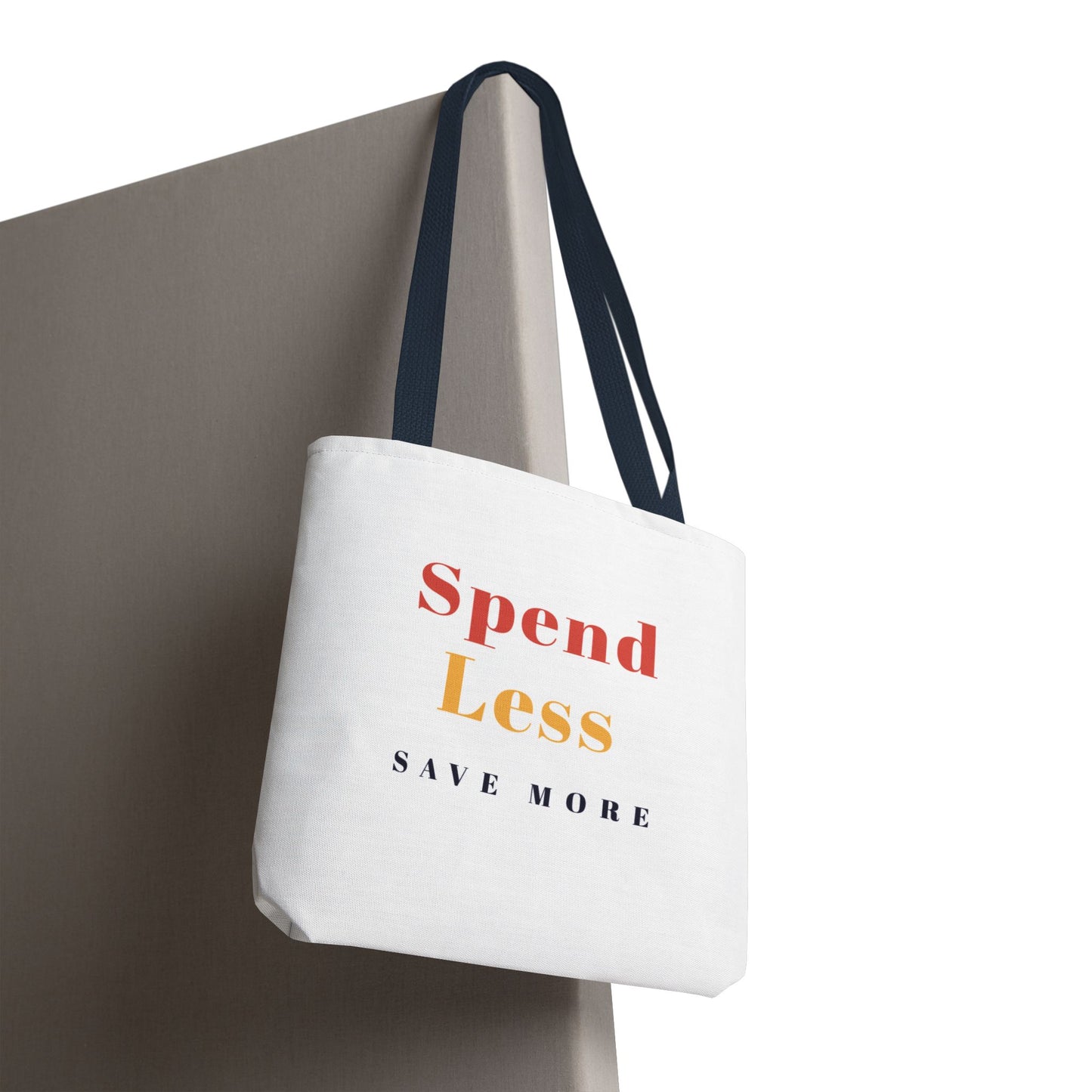 Motivational Shopping Bag - 'Spend Less, Save More' - Eco-Friendly Shopping Bag