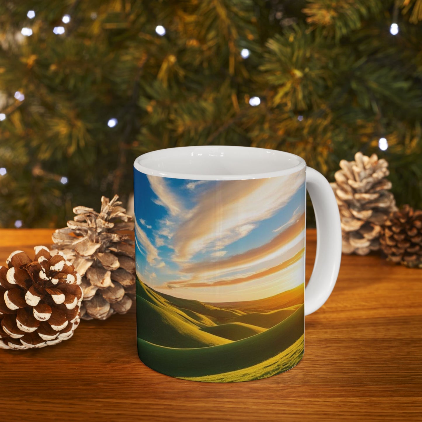 Scenic Ceramic Mug - Nature Landscape Design