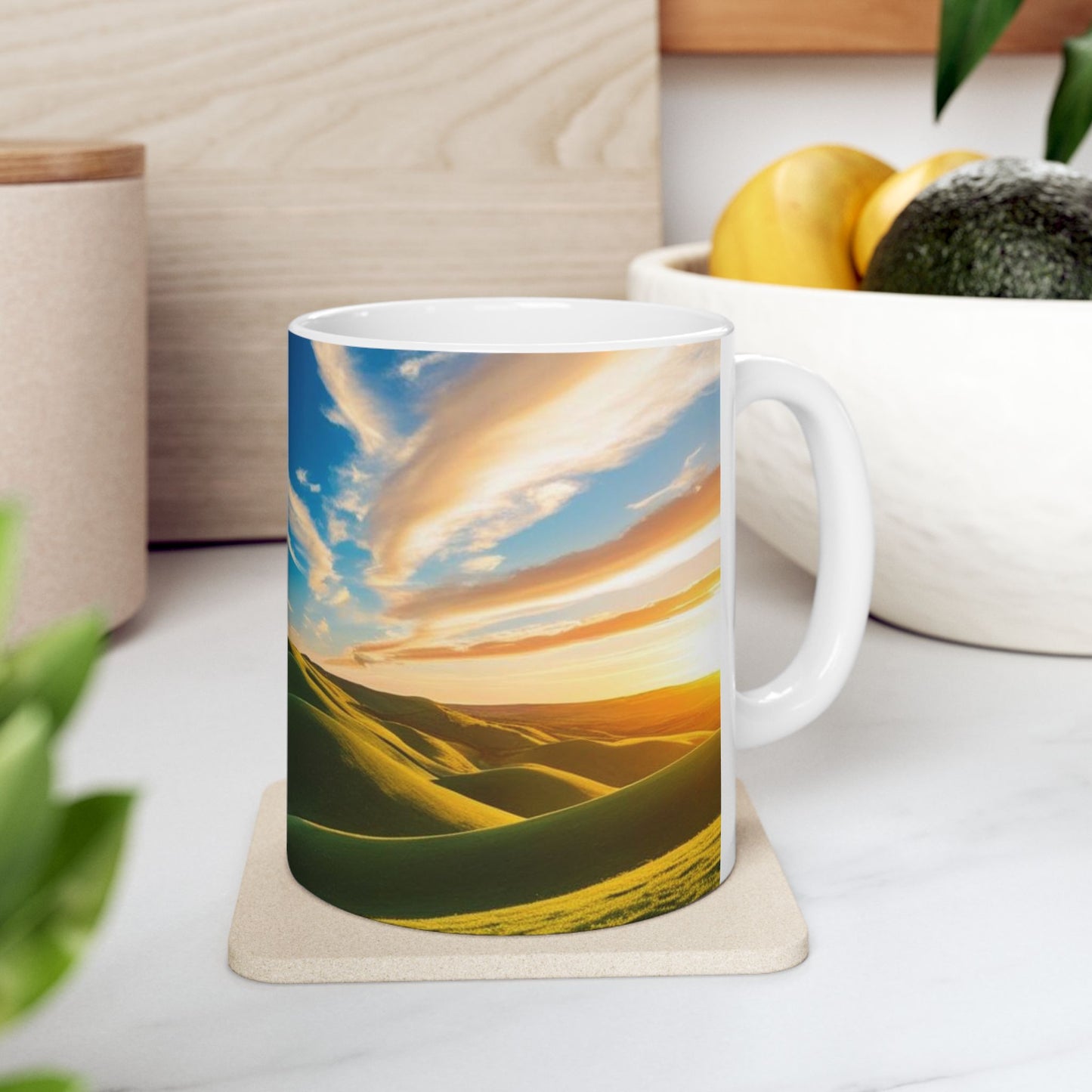 Scenic Ceramic Mug - Nature Landscape Design