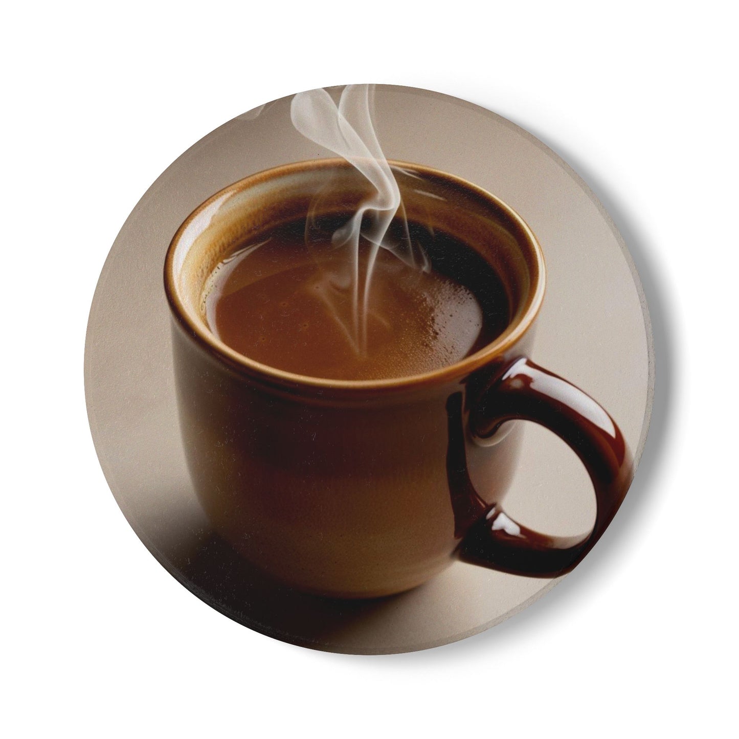 Elegant Ceramic Coaster with Coffee Design | Perfect for Home Decor & Gifts