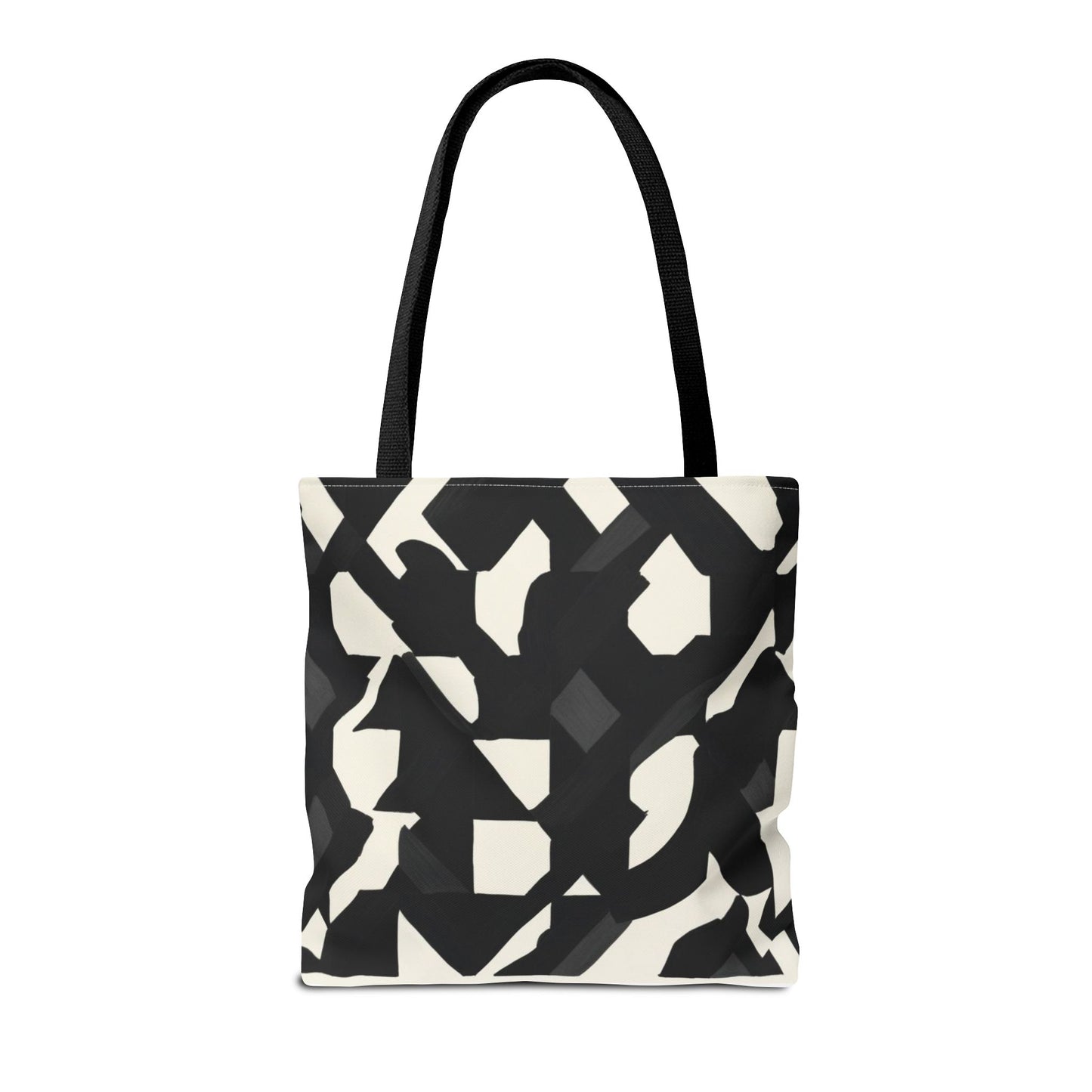 Modern Black and White Abstract Shopping Bag – Stylish, Versatile Carryall for Daily Use
