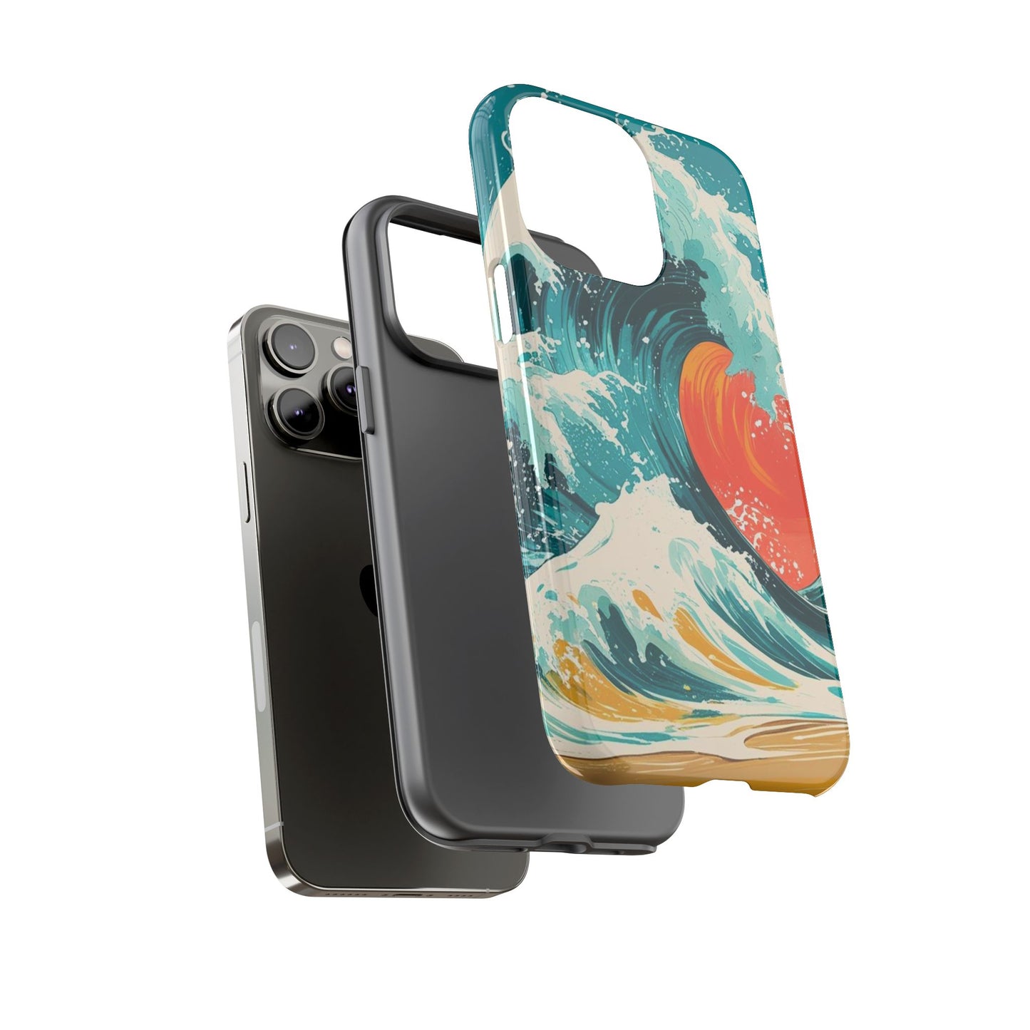 Ocean Wave Phone Cover, Tropical Phone Cover, Artistic Smartphone Cover, Waves Design, Summer Vibe Accessory, Gift for Beach Lovers