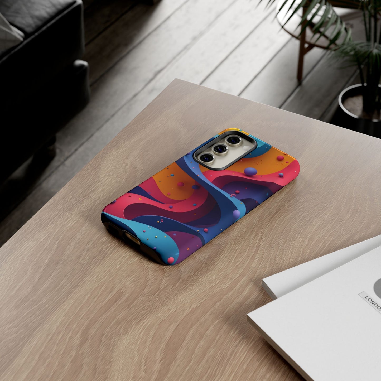 Vibrant Phone Cover - Colorful Abstract Design, Shockproof Protector, Trendy Accessories, Gift for Tech Lovers, Fun Style