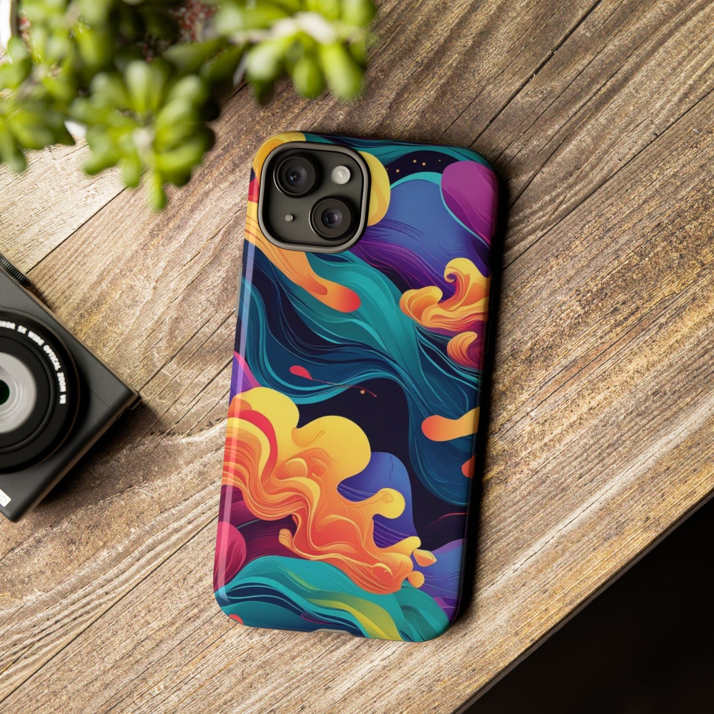 Colorful Phone Cover, Artistic Cellphone Cover, Unique Gift for Her, Trendy Accessories, Vibrant Protection